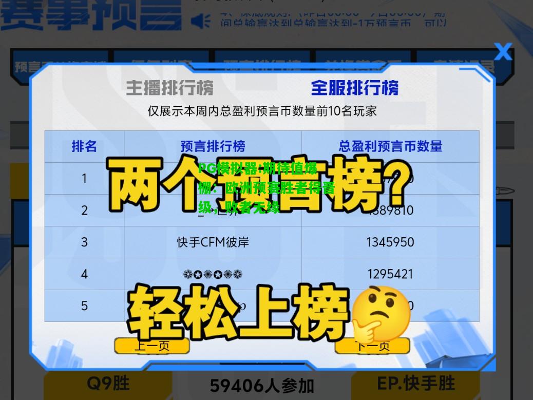 期待值爆棚：欧洲预赛胜者得晋级，败者无缘